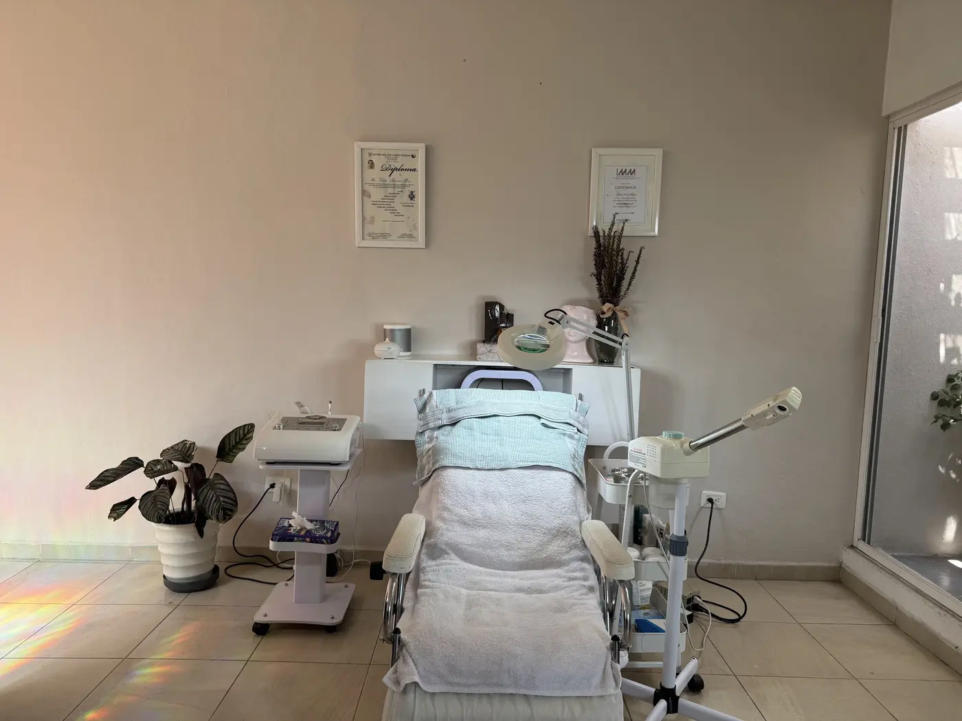 Cabina de tratamientos faciales de Energía Vital Spa